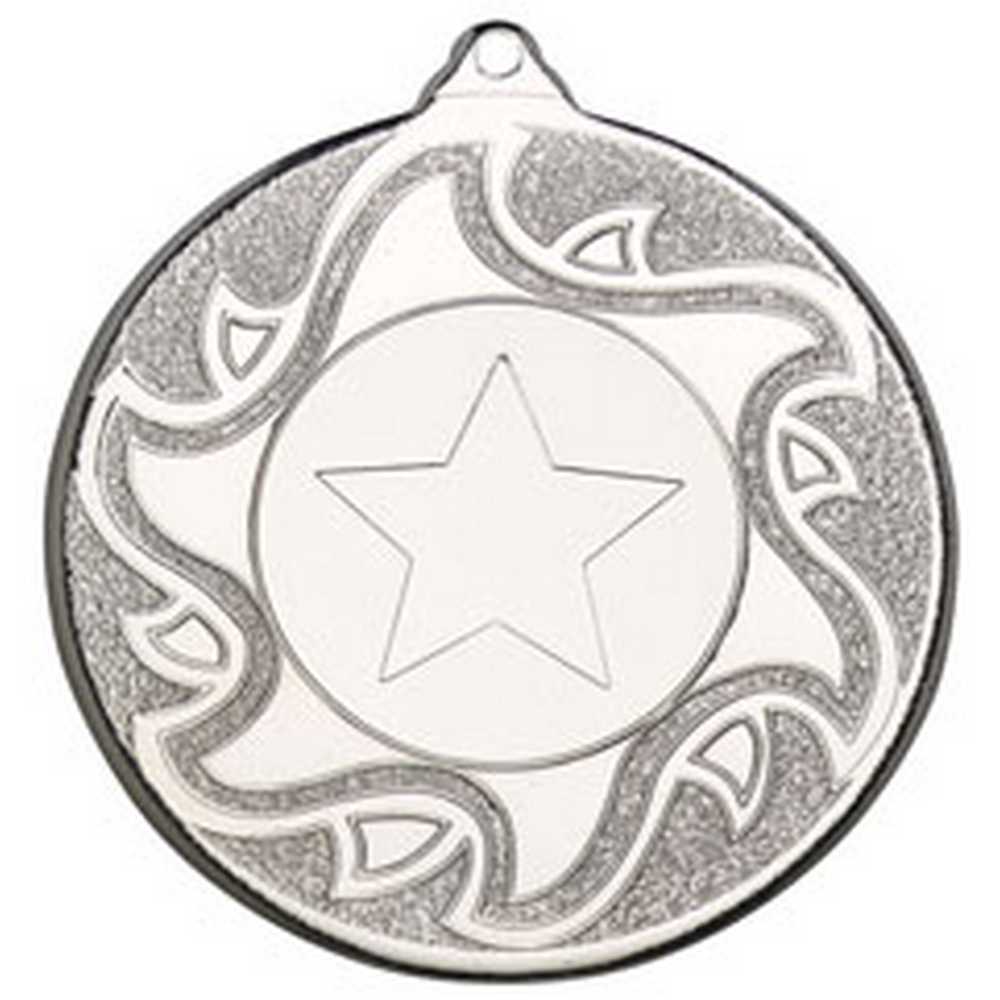SUNSHINE MEDAL (1in CENTRE) SILVER - 2in - Optimum Teamwear