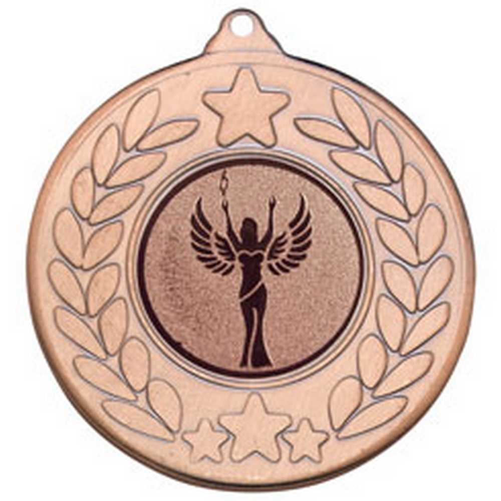 STARS AND WREATH MEDAL (1in CENTRE) BRONZE - 2in - Optimum Teamwear