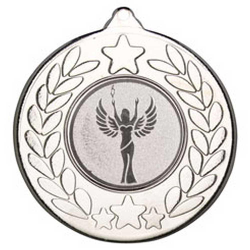 STARS AND WREATH MEDAL (1in CENTRE) SILVER - 2in - Optimum Teamwear
