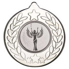 STARS AND WREATH MEDAL (1in CENTRE) SILVER - 2in - Optimum Teamwear
