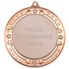 TRI STAR MEDAL (2in CENTRE) BRONZE - 2.75in - Optimum Teamwear