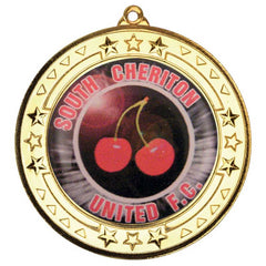 TRI STAR MEDAL (2in CENTRE) GOLD - 2.75in - Optimum Teamwear