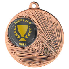SHOOTING STAR MEDAL (1in CENTRE) BRONZE - 2in - Optimum Teamwear
