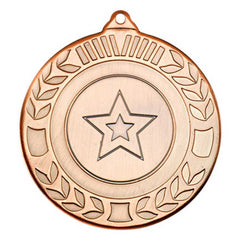 WREATH MEDAL (1in CENTRE) BRONZE - 2in - Optimum Teamwear