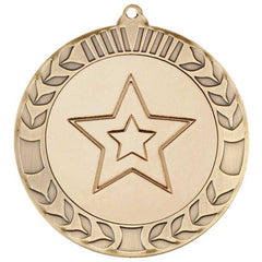 WREATH MEDAL (2in CENTRE) ANTIQUE GOLD - 2.75in - Optimum Teamwear