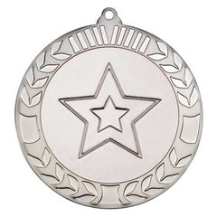 WREATH MEDAL (2in CENTRE) ANTIQUE SILV - 2.75in - Optimum Teamwear