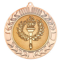 WREATH MEDAL (2in CENTRE) BRONZE - 2.75in - Optimum Teamwear