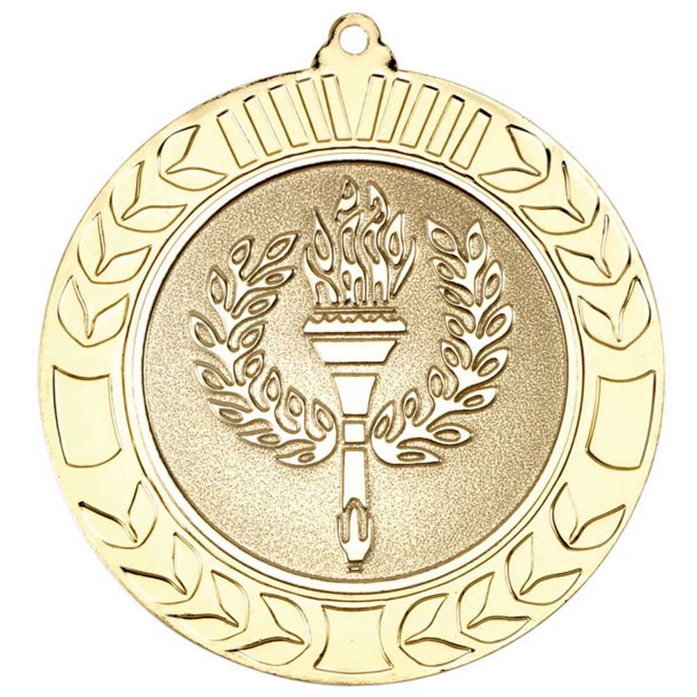 WREATH MEDAL (2in CENTRE) GOLD - 2.75in - Optimum Teamwear