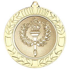 WREATH MEDAL (2in CENTRE) GOLD - 2.75in - Optimum Teamwear