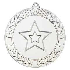 WREATH MEDAL (2in CENTRE) SILVER - 2.75in - Optimum Teamwear