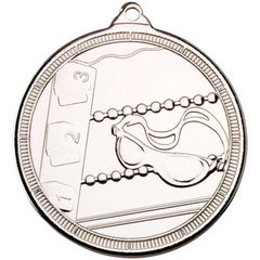 SWIMMING 'MULTI LINE' MEDAL SILVER - 2in - Optimum Teamwear