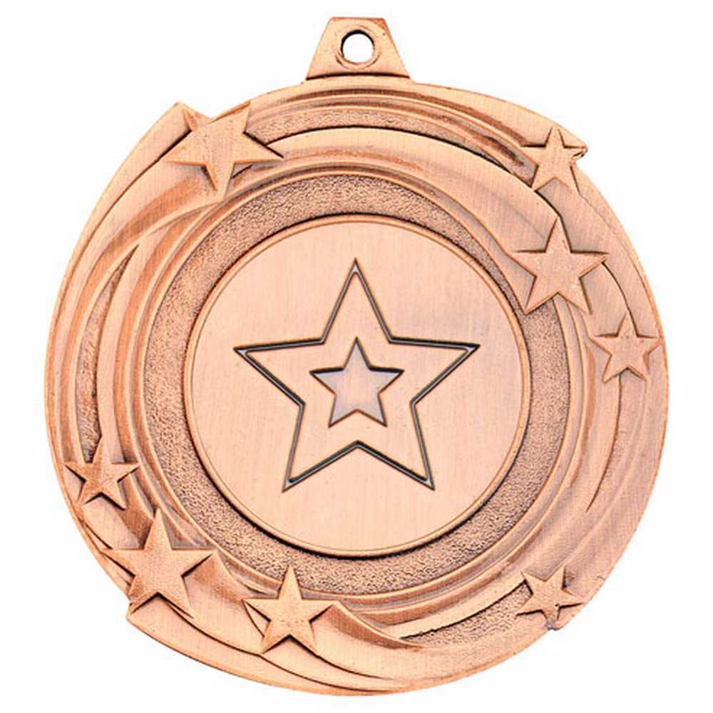 STAR CYCLONE MEDAL (1in CENTRE) BRONZE - 2in - Optimum Teamwear