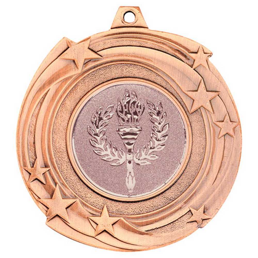 STAR CYCLONE MEDAL (1in CENTRE) BRONZE - 2in - Optimum Teamwear