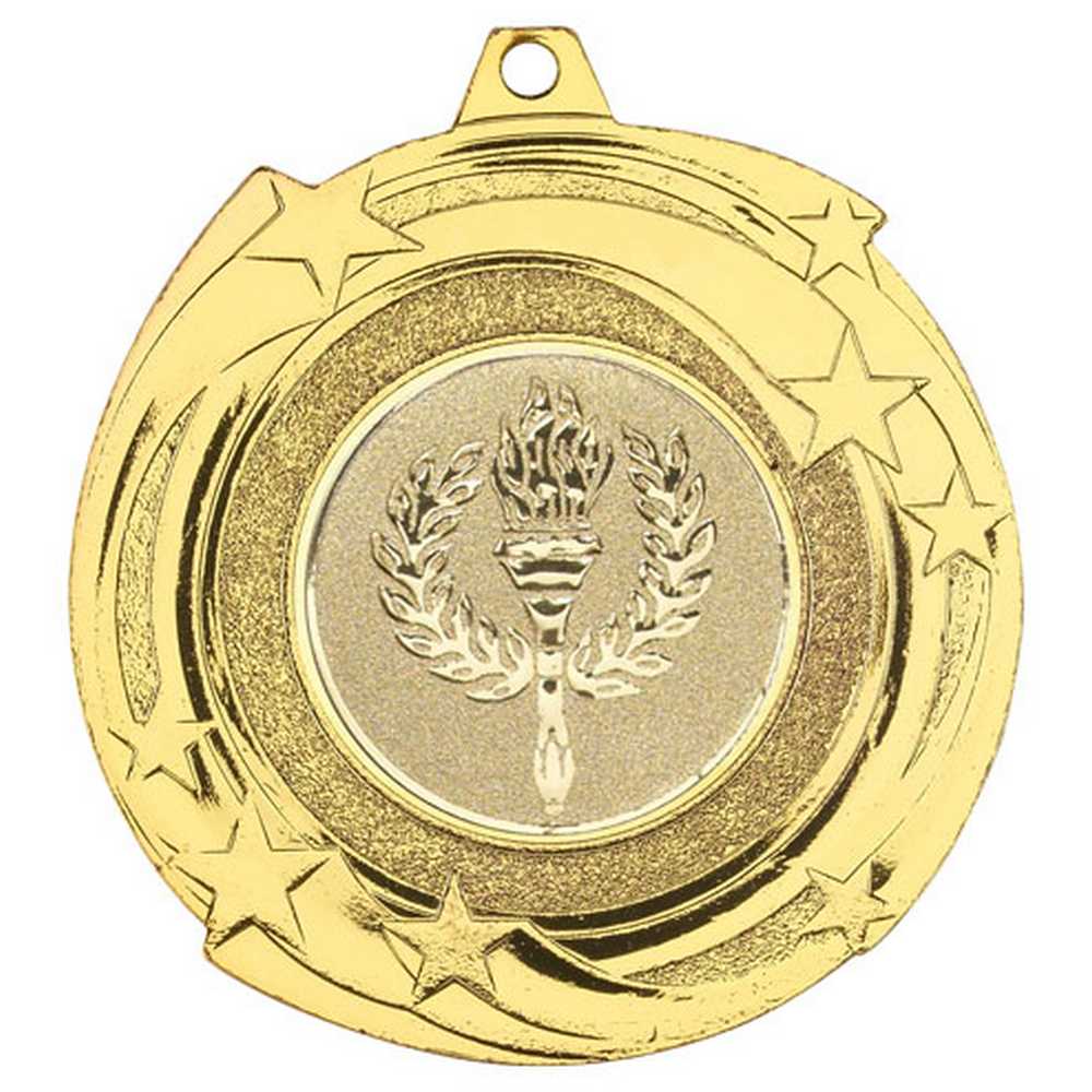 STAR CYCLONE MEDAL (1in CENTRE) GOLD - 2in - Optimum Teamwear