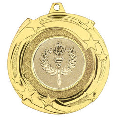 STAR CYCLONE MEDAL (1in CENTRE) GOLD - 2in - Optimum Teamwear