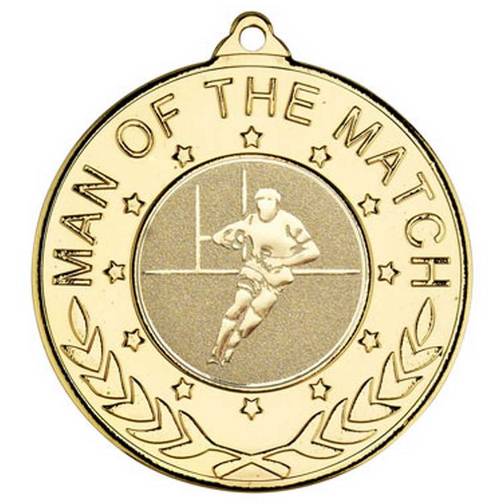 FOOTBALL 'MAN OF THE MATCH' MEDAL (1in CENTRE) - 2in - Optimum Teamwear
