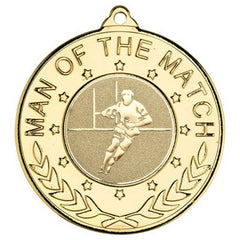 FOOTBALL 'MAN OF THE MATCH' MEDAL (1in CENTRE) - 2in - Optimum Teamwear