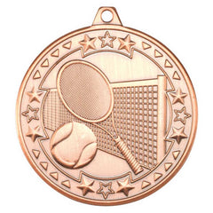TENNIS TRI STAR MEDAL BRONZE - 2in - Optimum Teamwear