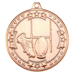 RUGBY TRI STAR MEDAL BRONZE - 2in - Optimum Teamwear