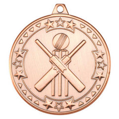CRICKET TRI STAR MEDAL BRONZE - 2in - Optimum Teamwear