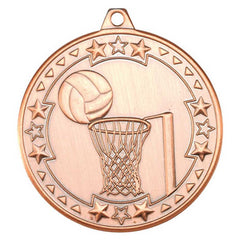 NETBALL TRI STAR MEDAL BRONZE - 2in - Optimum Teamwear