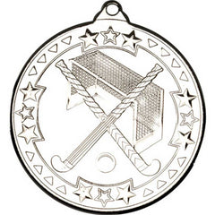 HOCKEY TRI STAR MEDAL SILVER - 2in - Optimum Teamwear