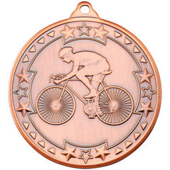 CYCLING TRI STAR MEDAL BRONZE - 2in - Optimum Teamwear