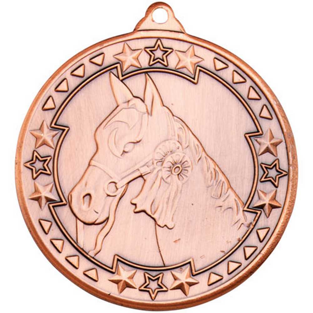 HORSE TRI STAR MEDAL BRONZE - 2in - Optimum Teamwear