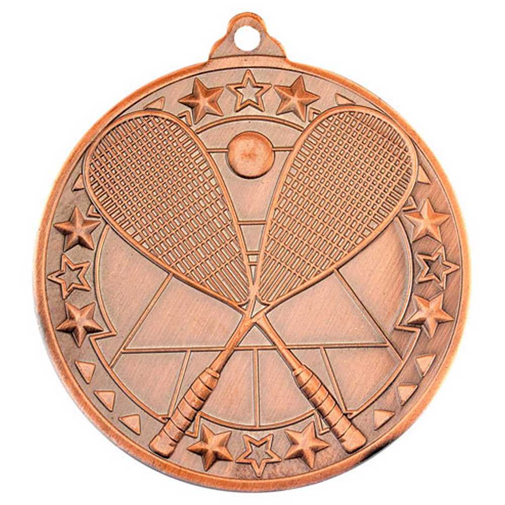 SQUASH TRI STAR MEDAL BRONZE - 2in - Optimum Teamwear