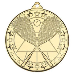SQUASH TRI STAR MEDAL GOLD - 2in - Optimum Teamwear