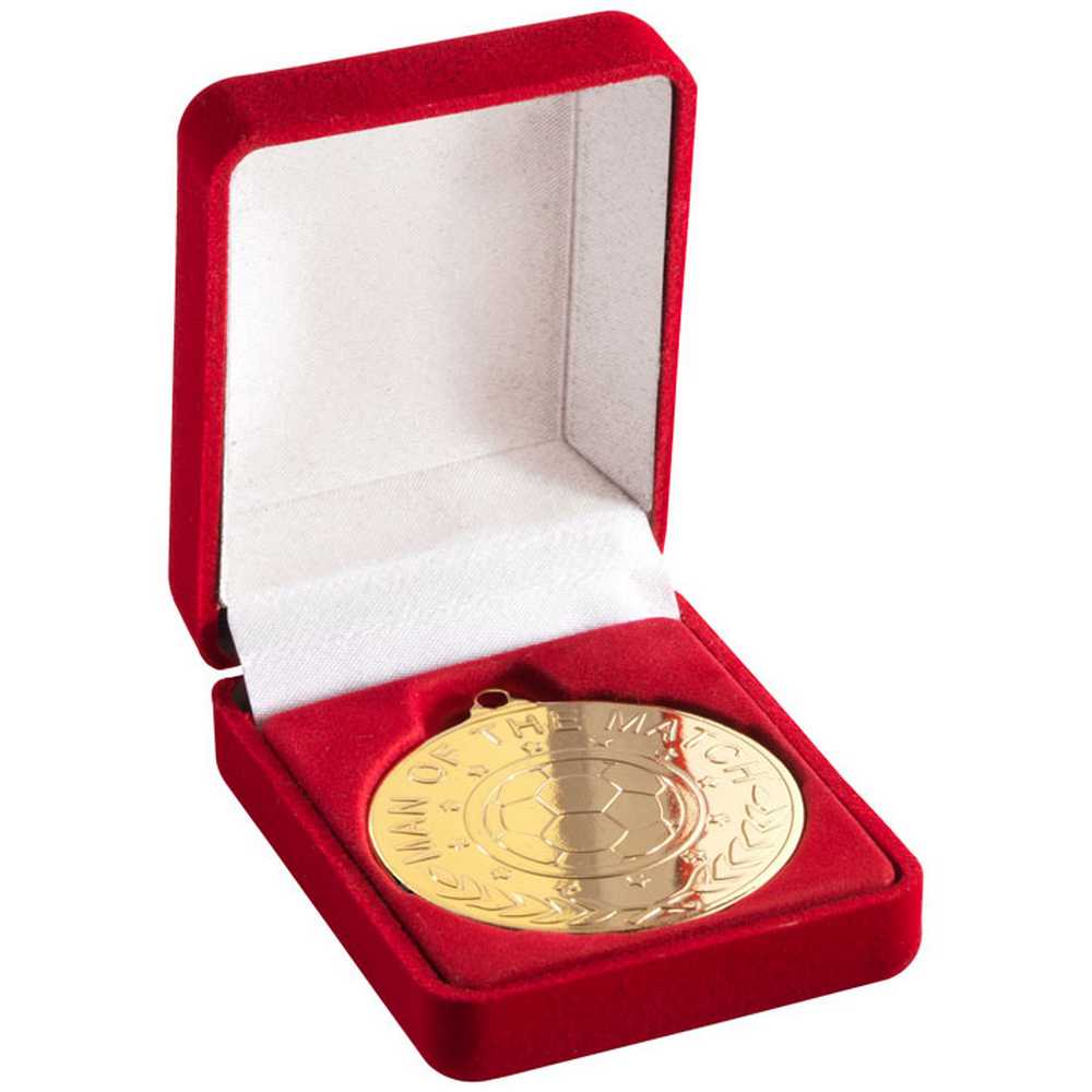 DELUXE RED MEDAL BOX (40/50mm RECESS) - 3in - Optimum Teamwear