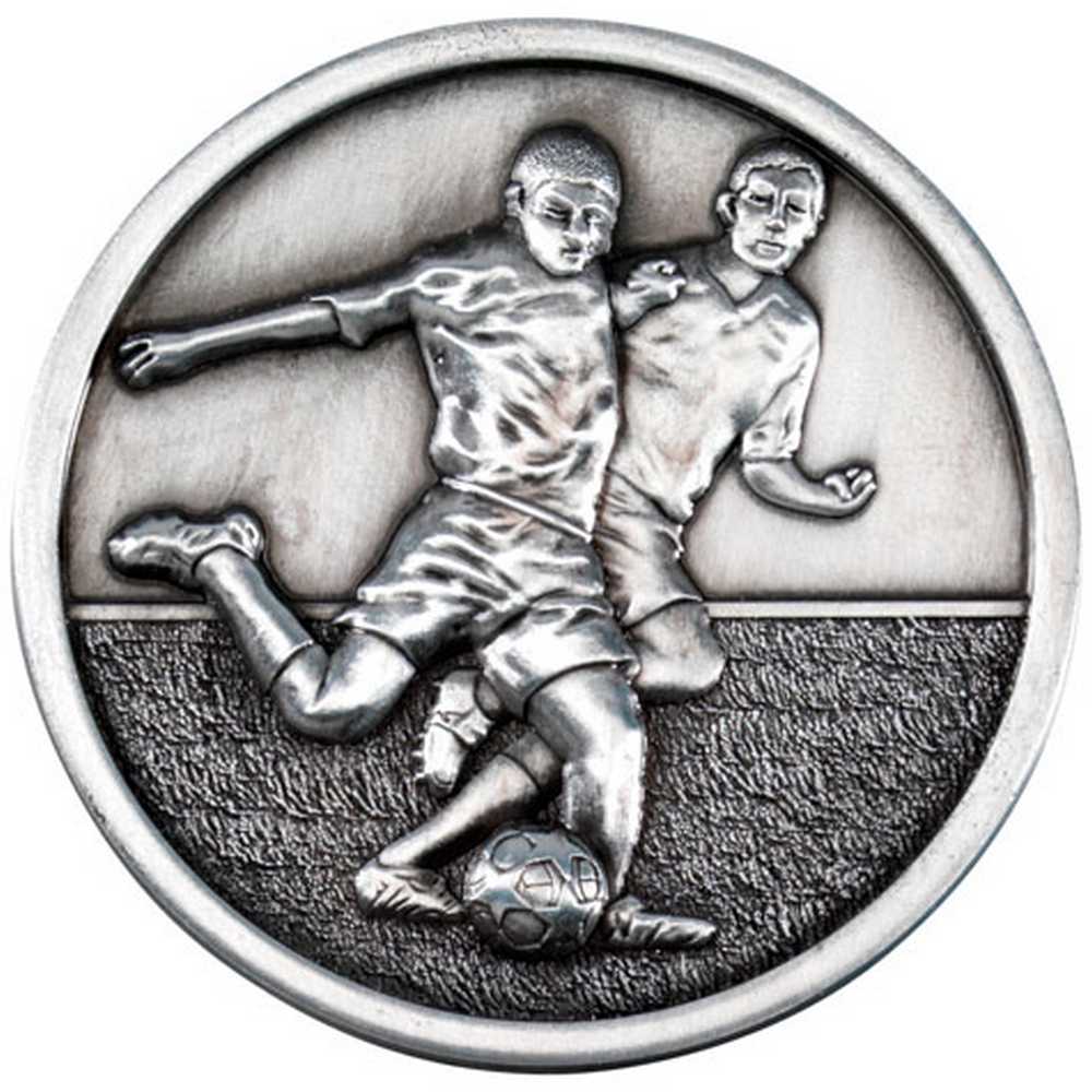 FOOTBALL PLAYERS MEDALLION ANTIQUE SILVER - 2.75in - Optimum Teamwear