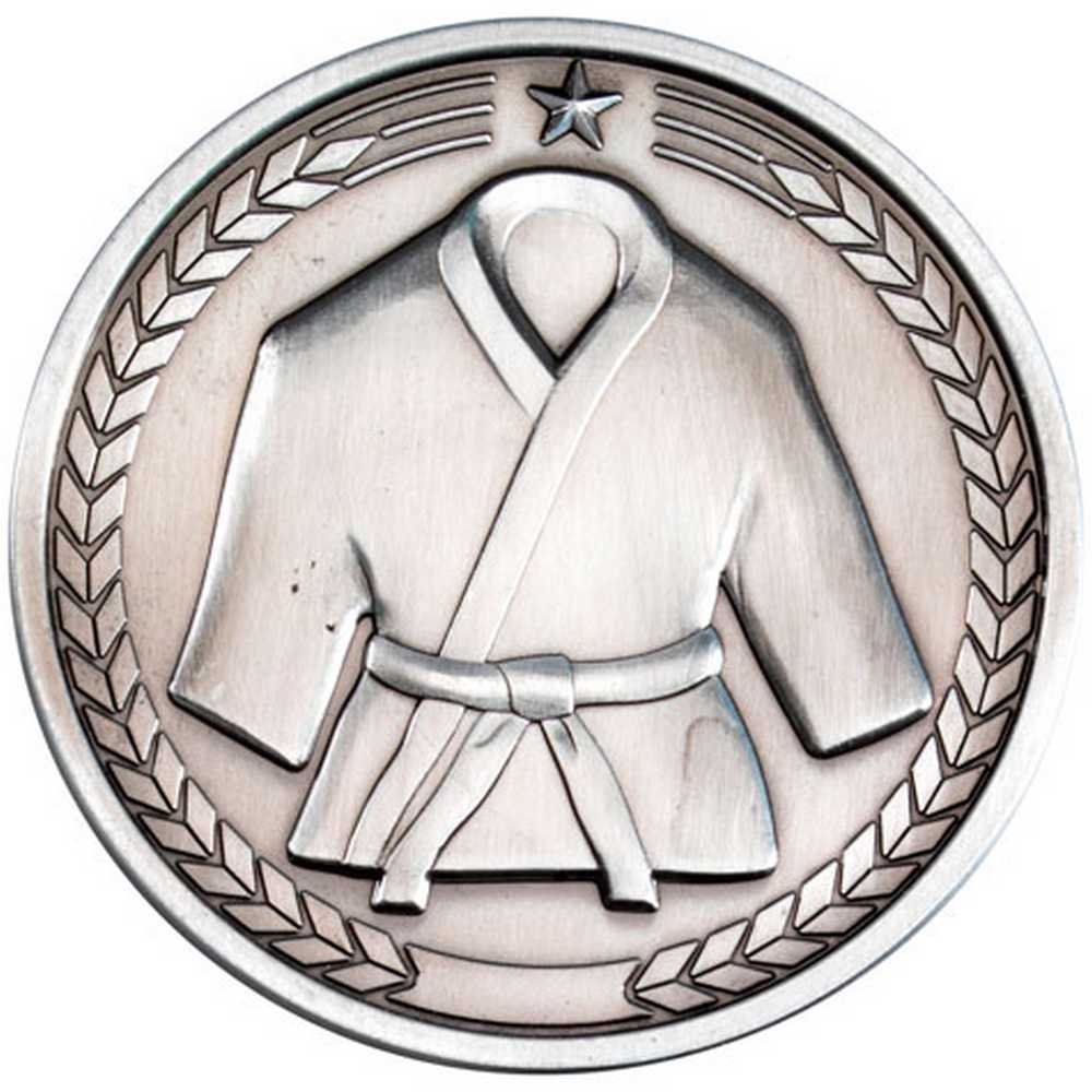 MARTIAL ARTS MEDALLION ANTIQUE SILVER - 2.75in - Optimum Teamwear