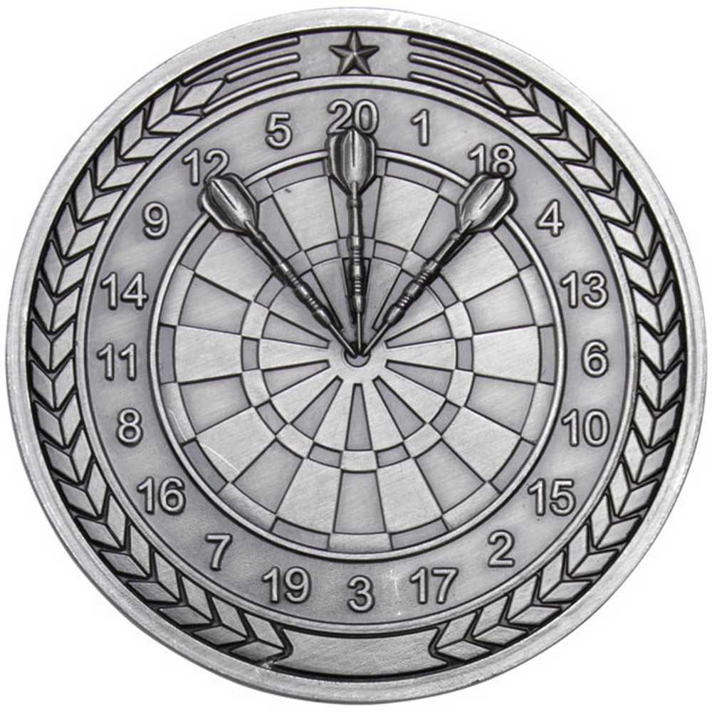 DARTS MEDALLION ANTIQUE SILVER - 2.75in - Optimum Teamwear