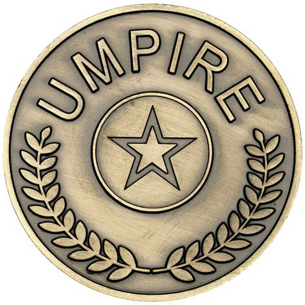 UMPIRE MEDALLION (1in CEN) ANTIQUE GOLD - 2.75in - Optimum Teamwear
