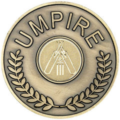 UMPIRE MEDALLION (1in CEN) ANTIQUE GOLD - 2.75in - Optimum Teamwear