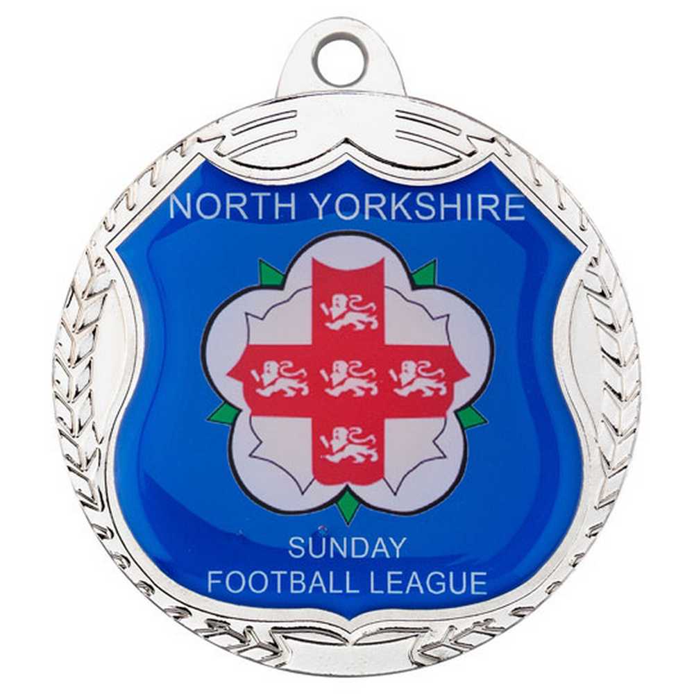WREATH MEDAL (TAKES SP-SHIELD CENTRE) SILVER - 2.75in - Optimum Teamwear