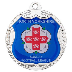 WREATH MEDAL (TAKES SP-SHIELD CENTRE) SILVER - 2.75in - Optimum Teamwear
