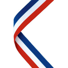 MEDAL RIBBON RED/WHITE/BLUE - 30 X 0.875in - Optimum Teamwear