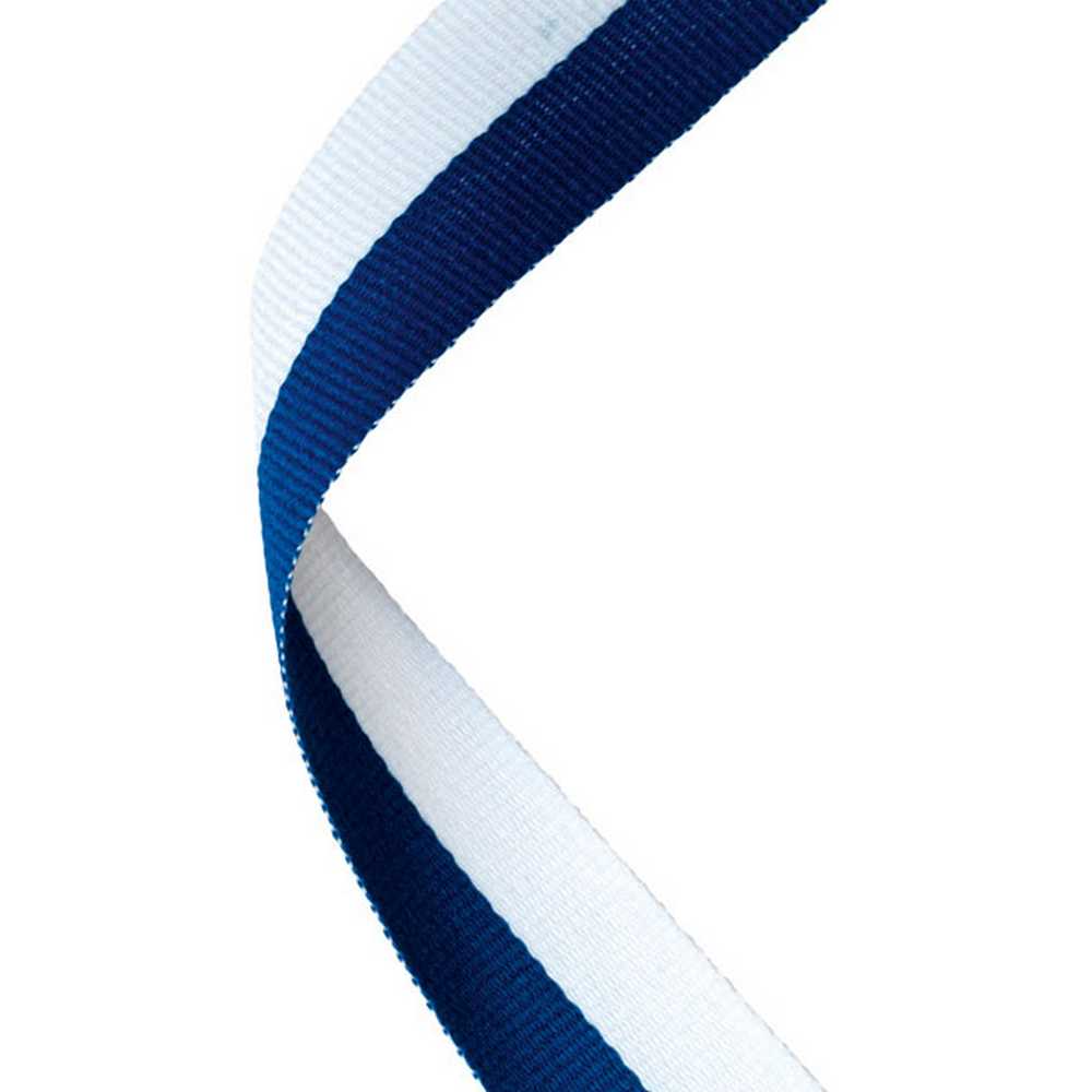 MEDAL RIBBON ROYAL BLUE/WHITE - 30 X 0.875in - Optimum Teamwear