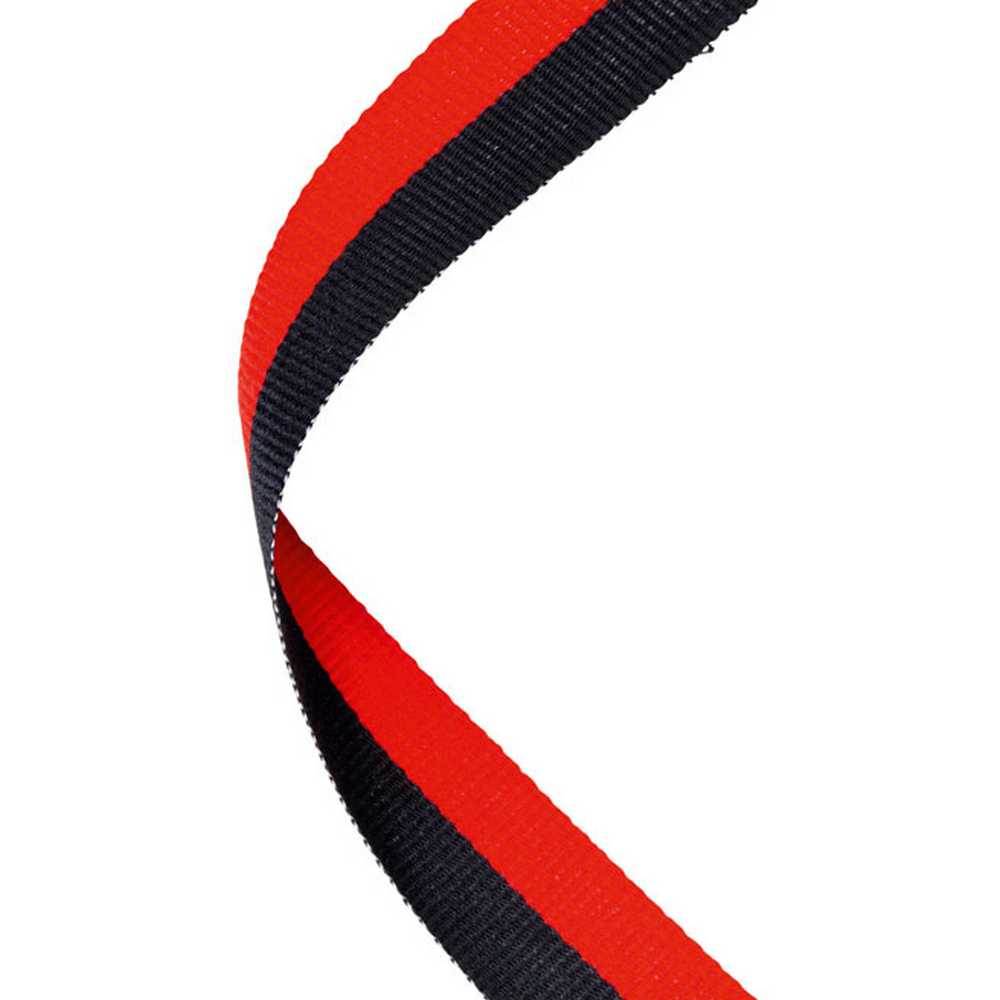 MEDAL RIBBON BLACK/RED - 30 X 0.875in - Optimum Teamwear