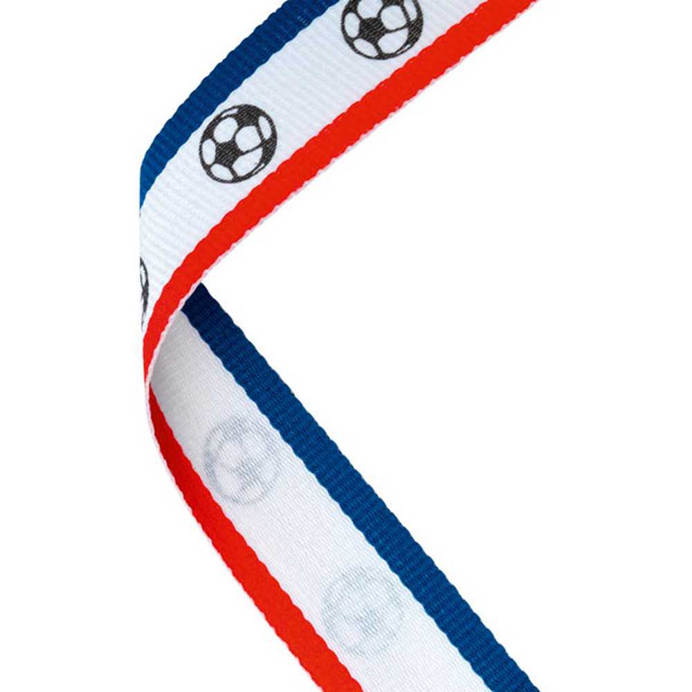 MEDAL RIBBON RED/W/BL FOOTBALL - 30 X 0.875in - Optimum Teamwear