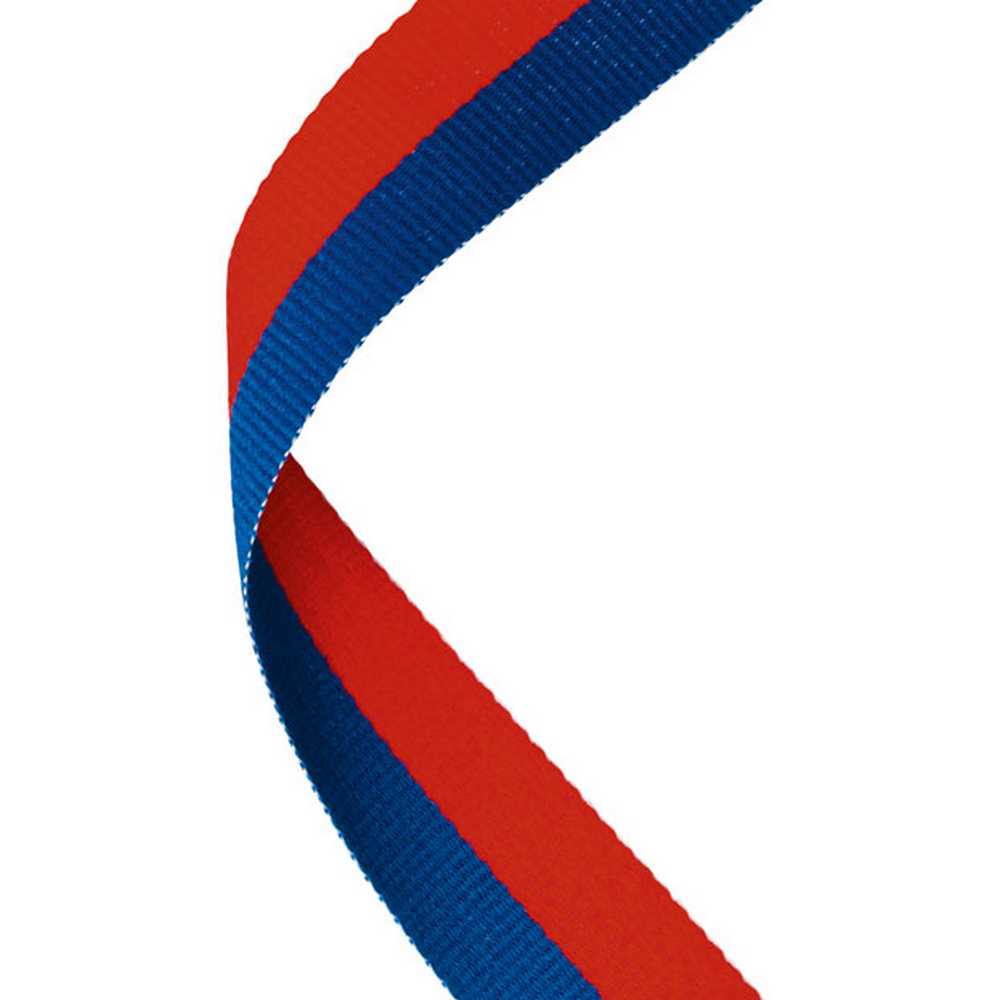 MEDAL RIBBON ROYAL BLUE/RED - 30 X 0.875in - Optimum Teamwear