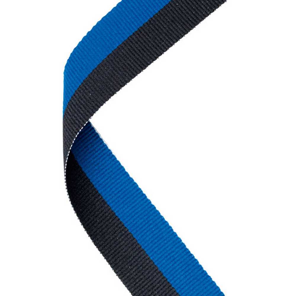 MEDAL RIBBON ROYAL BLUE/BLACK - 30 X 0.875in - Optimum Teamwear