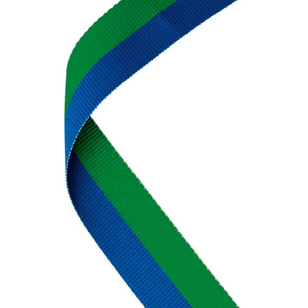 MEDAL RIBBON GREEN/BLUE - 30 X 0.875in - Optimum Teamwear