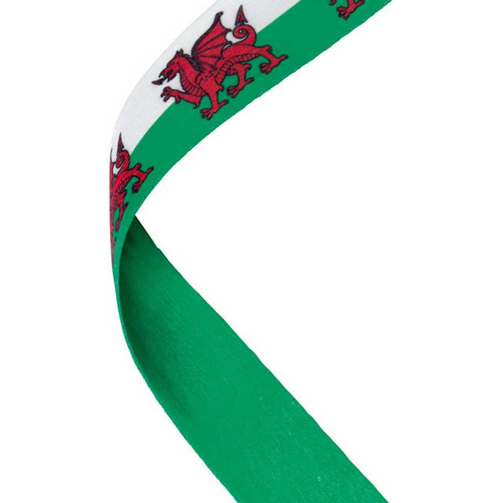 MEDAL RIBBON WELSH FLAG - 30 X 0.875in - Optimum Teamwear