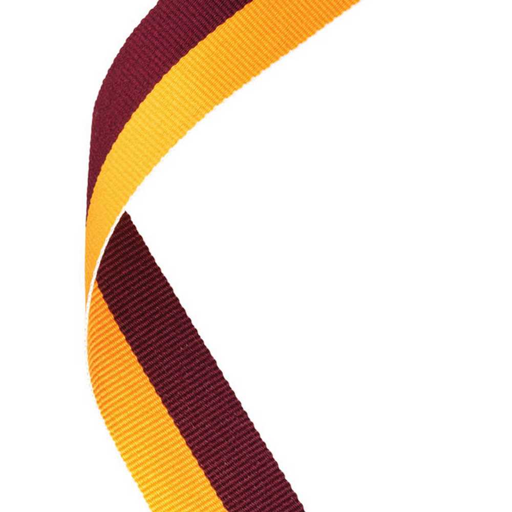 MEDAL RIBBON MAROON/GOLD - 30 X 0.875in - Optimum Teamwear