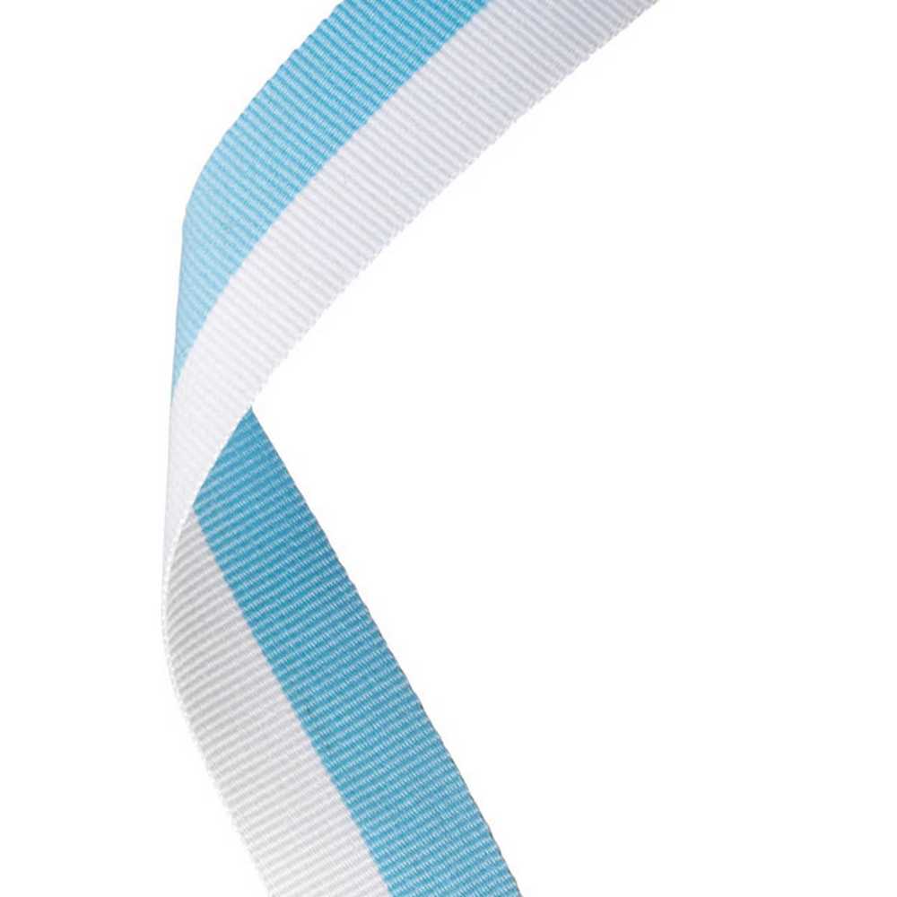 MEDAL RIBBON SKY BLUE/WHITE - 30 X 0.875in - Optimum Teamwear