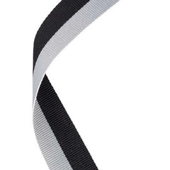 MEDAL RIBBON BLACK/GREY - 30 X 0.875in - Optimum Teamwear