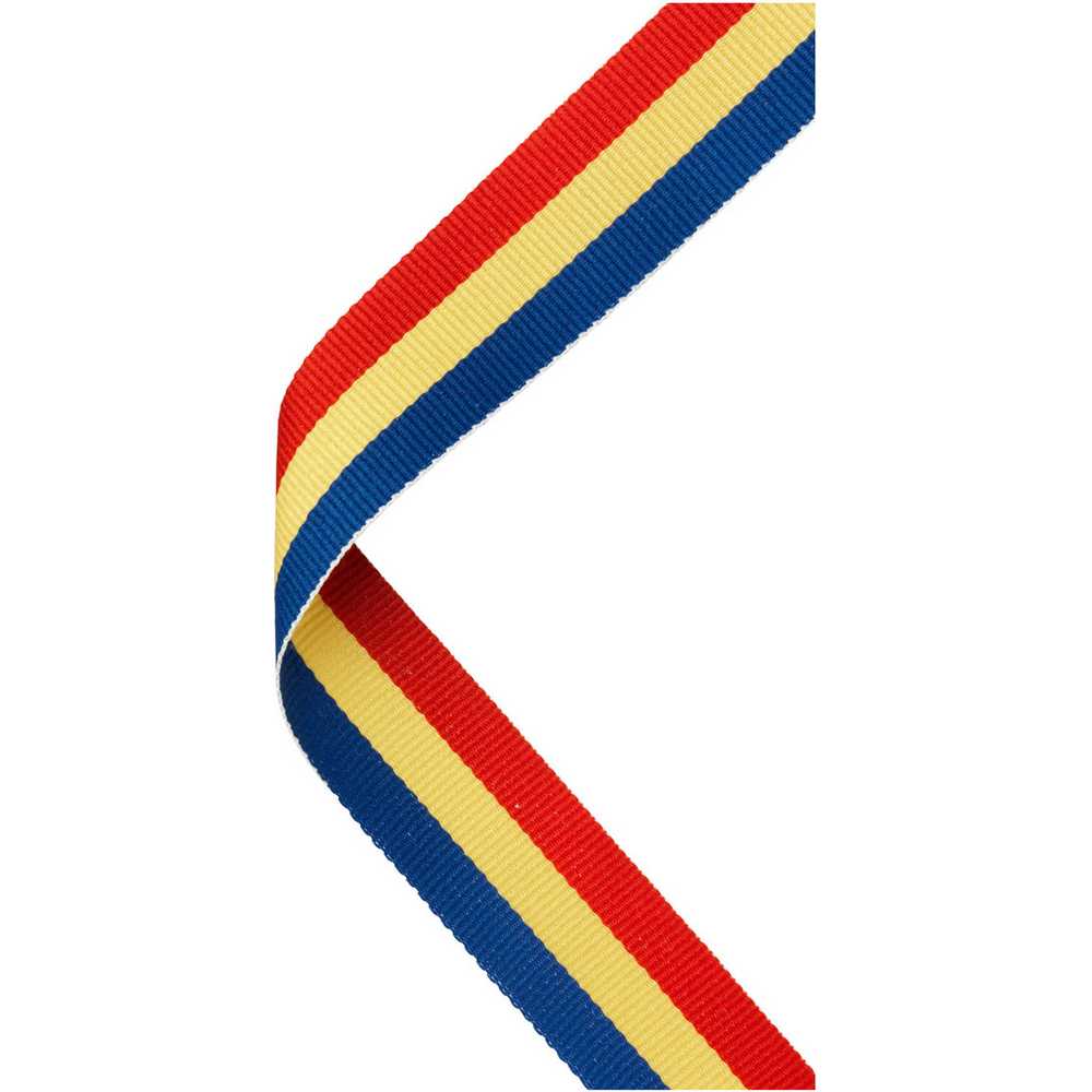 MEDAL RIBBON RED/YELLOW/BLUE - 30 X 0.875in - Optimum Teamwear